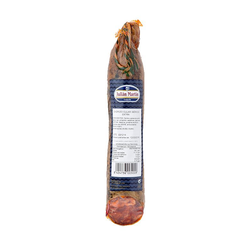 Chorizo de Cebo Ibérico Cular Julián Martín. 550 gr