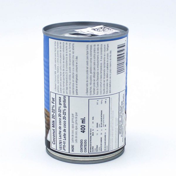 Leche de coco 20-22 %. 400 ml 2