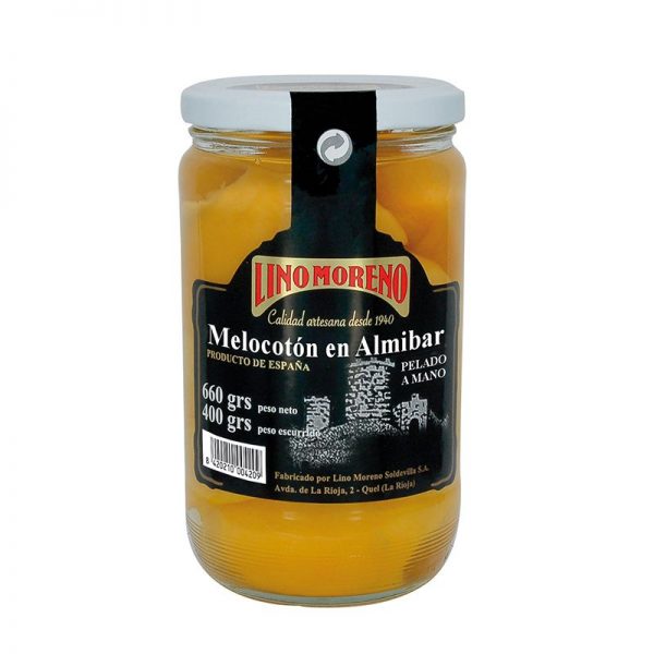 Melocotón en Almibar Pelado a Mano. 720 gr