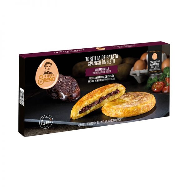 Tortilla Baby rellena de Morcilla. 180 gr x 2